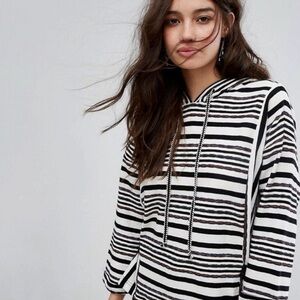 Moon River Striped Rainbow Accent Sweater